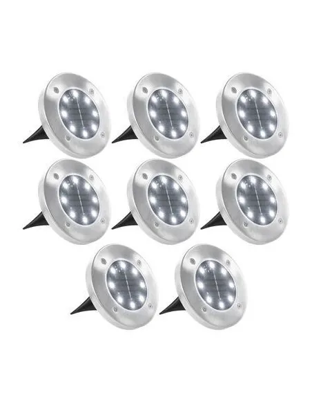 Set 8 x lampa solara cu 4 LED si senzor de lumina