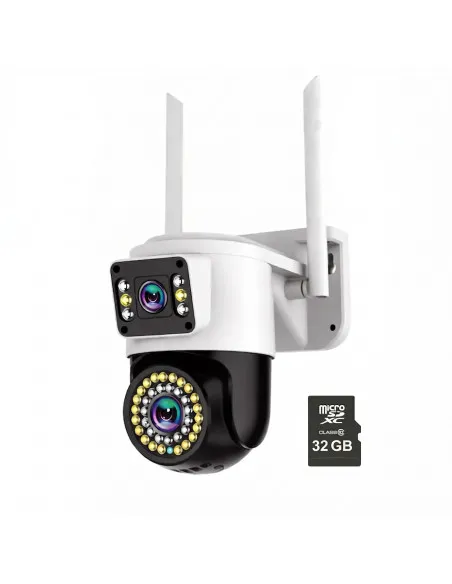 Camera Supraveghere WiFi JORTAN JT-8696QJ, 6MP, Rotire 360°, Vedere Nocturna Color, 2 Antene, Port Ethernet, Waterproof, Exterio