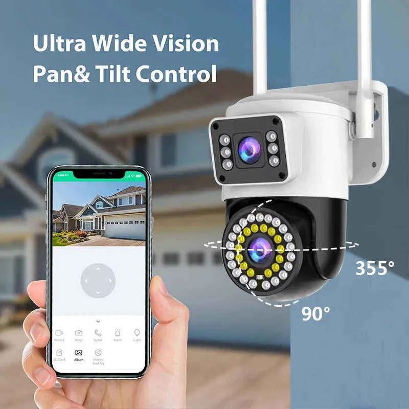 Camera Supraveghere WiFi JORTAN JT-8696QJ, 6MP, Rotire 360°, Vedere Nocturna Color, 2 Antene, Port Ethernet, Waterproof, Exterio