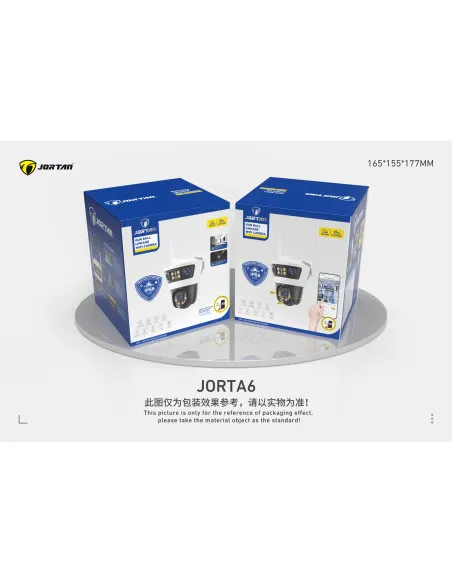Camera Supraveghere WiFi JORTAN 7AL, 12MP, 4 Lentile cu Zoom 6x, Rotire 360°, Alarma, Vedere Nocturna Color, Ethernet, Waterproo