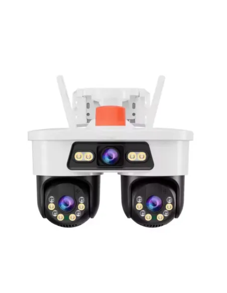 Camera Supraveghere Tripla WiFi JORTAN 8, 9MP, Triple Lens, Rotire 360°, Alarma, Vedere Nocturna Color, Ethernet, Waterproof