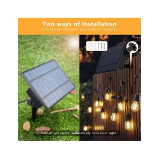 Ghirlanda Luminoasa SOLARA, 10 Metri cu 10 becuri, Alb Cald, PREMIUM