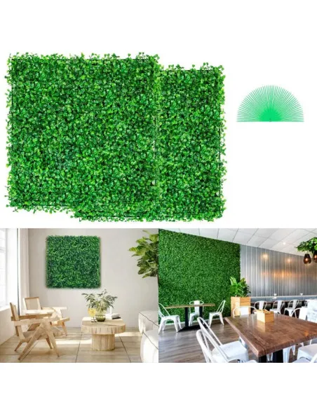 Set 5 x Gard artificial cu frunze din Cisimir 40 x 60cm
