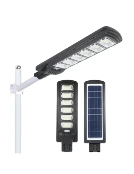 Lampa solara stradala 300W, Jortan, cu telecomanda+suport de prindere inclus