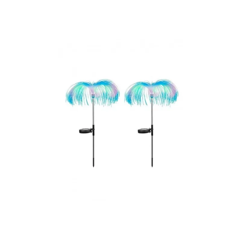 Set 2 x Lampa solara tip meduza cu fibra optica LED RGB