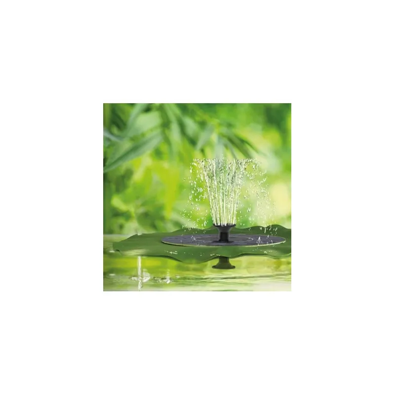 Fantana arteziana solara, model frunza de lotus, 6 duze, 1,4W/7V
