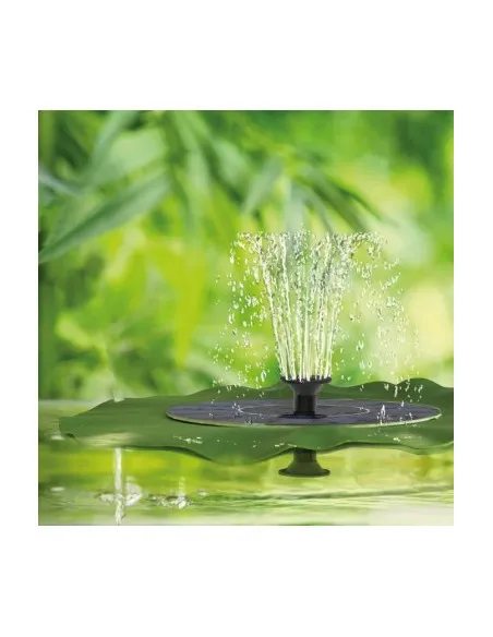 Fantana arteziana solara, model frunza de lotus, 6 duze, 1,4W/7V