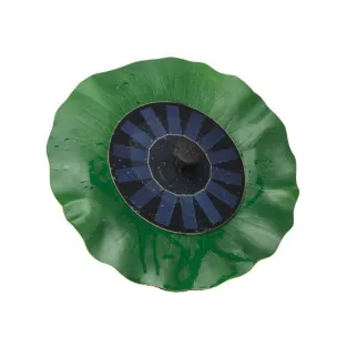 Fantana arteziana solara, model frunza de lotus, 6 duze, 1,4W/7V 2