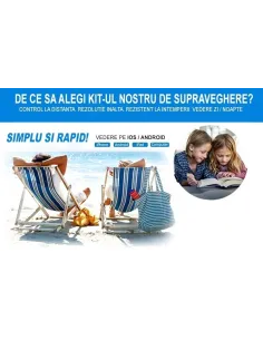Sistem de supraveghere AHD cu 4 camere IR, de exterior/interor 2