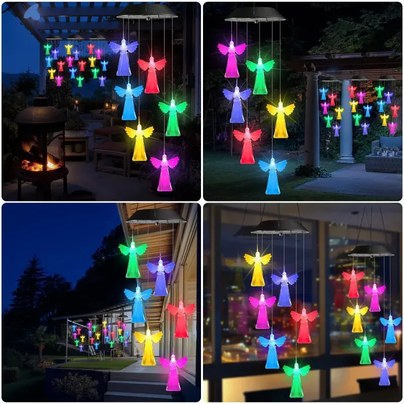 Decoratiune solara de gradina, 6 Ingerasi