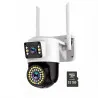 Camera Supraveghere WiFi JORTAN JT-8696QJ, 6MP, Rotire 360°, Vedere Nocturna Color, 2 Antene, Port Ethernet, Waterproof, Exterio