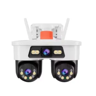 Camera Supraveghere Tripla WiFi JORTAN 8, 9MP, Triple Lens, Rotire 360°, Alarma, Vedere Nocturna Color, Ethernet, Waterproof