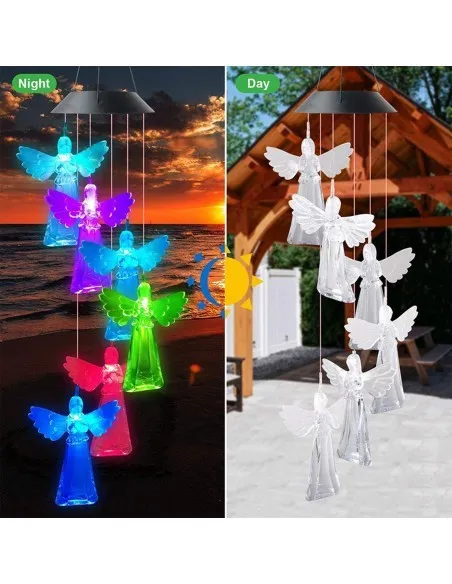 Set 2 x Decoratiune solara de gradina, 6 Ingerasi