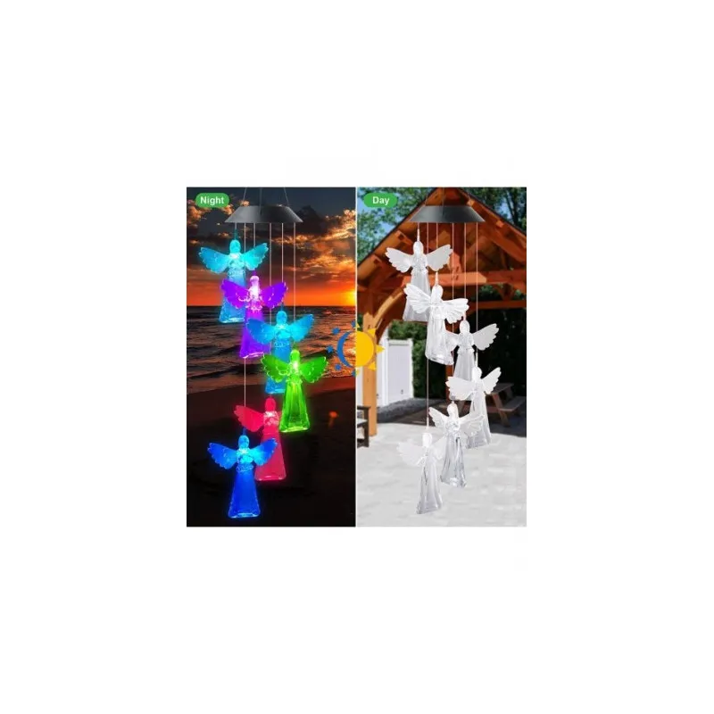 Set 2 x Decoratiune solara de gradina, 6 Ingerasi