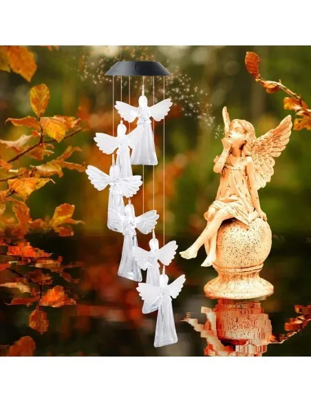 Set 2 x Decoratiune solara de gradina, 6 Ingerasi