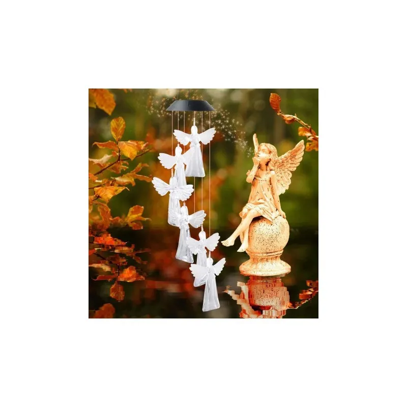 Set 2 x Decoratiune solara de gradina, 6 Ingerasi