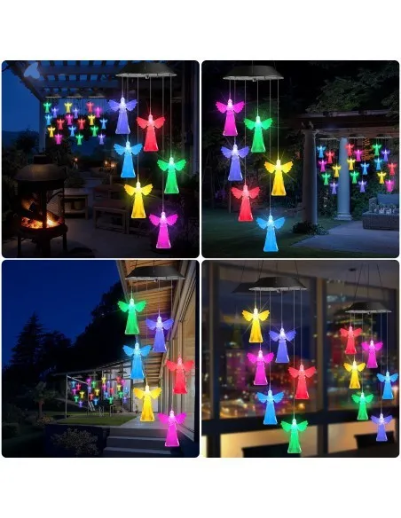 Set 2 x Decoratiune solara de gradina, 6 Ingerasi