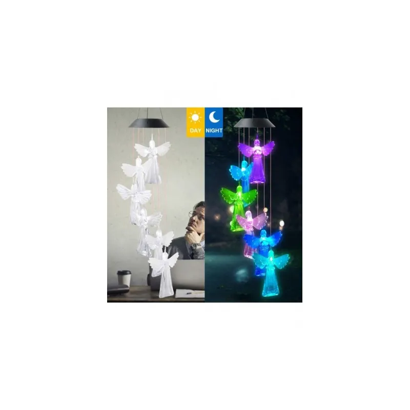 Set 2 x Decoratiune solara de gradina, 6 Ingerasi