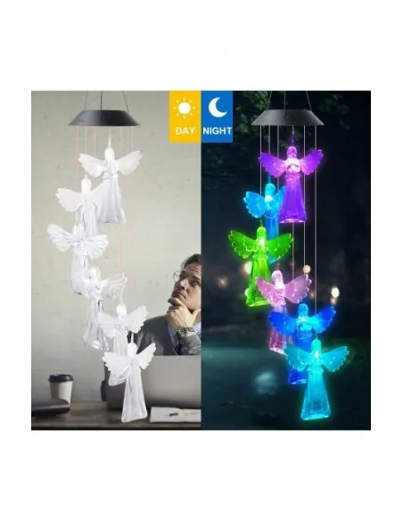 Set 2 x Decoratiune solara de gradina, 6 Ingerasi