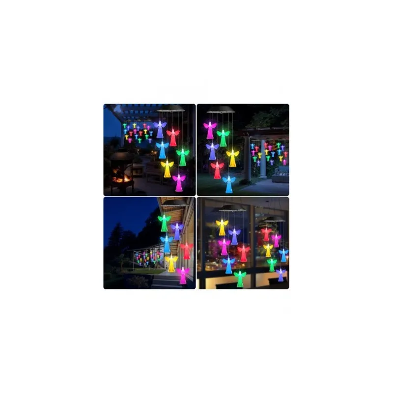 Set 2 x Decoratiune solara de gradina, 6 Ingerasi