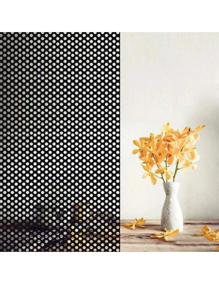 Autocolant perforat geamuri, Negru, 45 x 300 cm