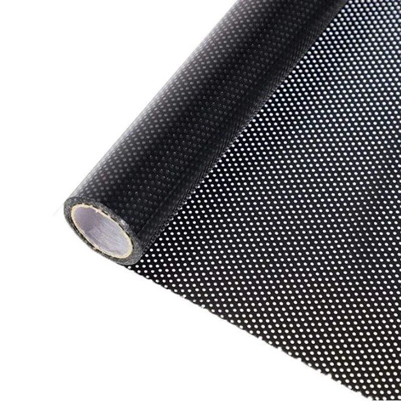 Autocolant perforat geamuri, Negru, 45 x 300 cm