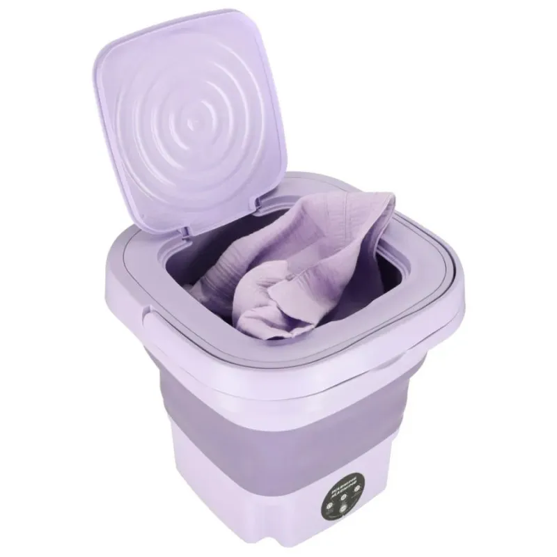 Mașină de spălat mini portabilă complet automată și pliabilă, multifuncțională, cu consum redus, ultra-silentioasă