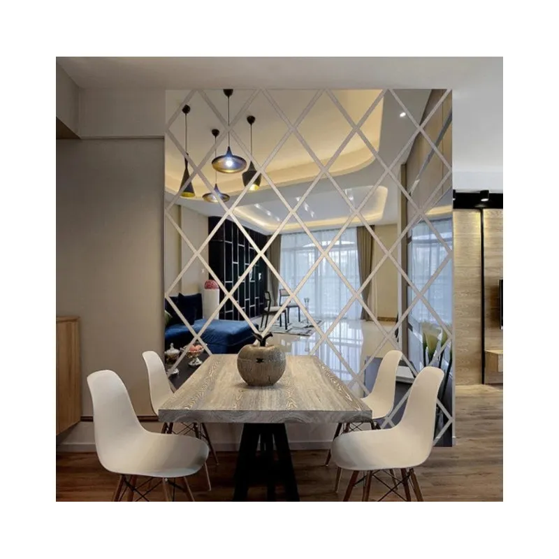 Oglinzi acrilice diamant romb sticker auto-adeziv 50 x 100 cm
