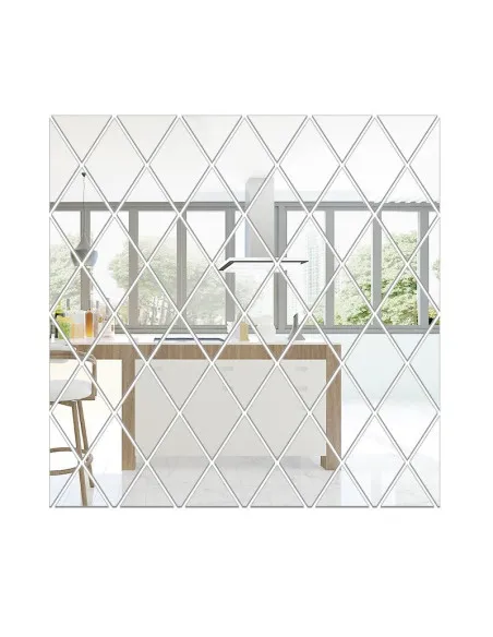 Oglinzi acrilice diamant romb sticker auto-adeziv 50 x 100 cm