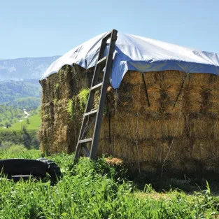 PRELATA CU INELE 4 X 6 M - 80 G/MP- ALBASTRU 2