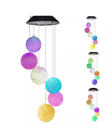Set 6 Globuri Solare cu Efect Multicolor – Iluminare Ambientală pentru Grădină și Terasă