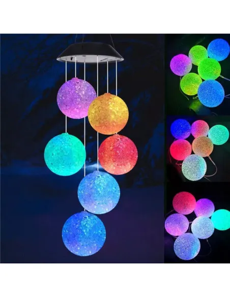 Set 6 Globuri Solare cu Efect Multicolor – Iluminare Ambientală pentru Grădină și Terasă