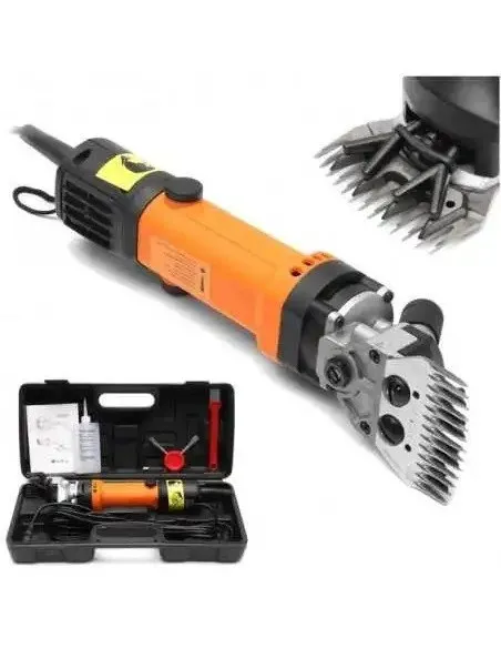 Mașină de Tuns Oi Profesională 850W, 6 Trepte + Set Cuțite Extra și Cutie Transport