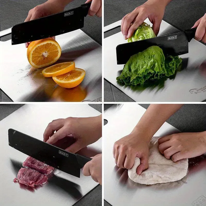 Set 3 tocătoare din titan, impermeabile, cu utilizare pe ambele fețe – 34×23 / 30×20 / 24×15 cm