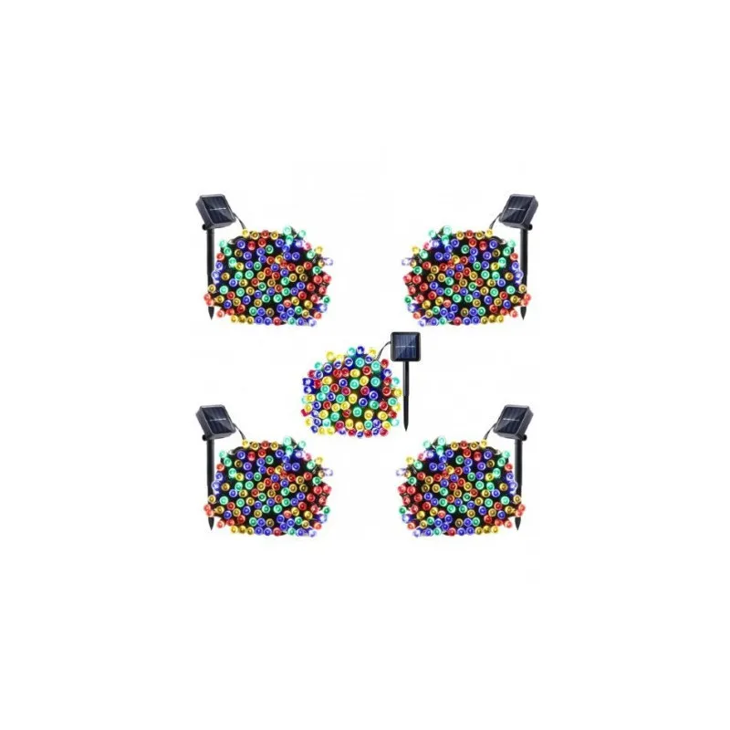 Set 5 x instalatie solara 100 LED, culoare multicolor