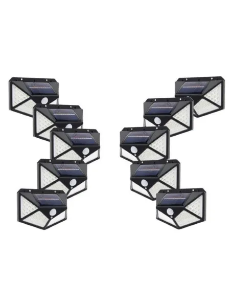 Set 20 x Lampa 100 LED cu panou solar, senzor de miscare