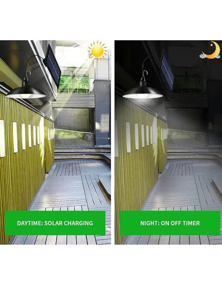 Set 2 Lampi solare cu LED si panou solar, cu telecomanda, IP66, lumina alba