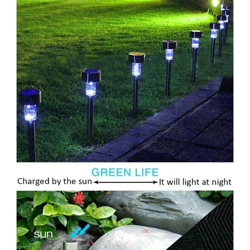 Cumpara 10 buc Lampi solare gradina, LED