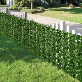Gard artificial verde cu frunze, 300x100cm 2