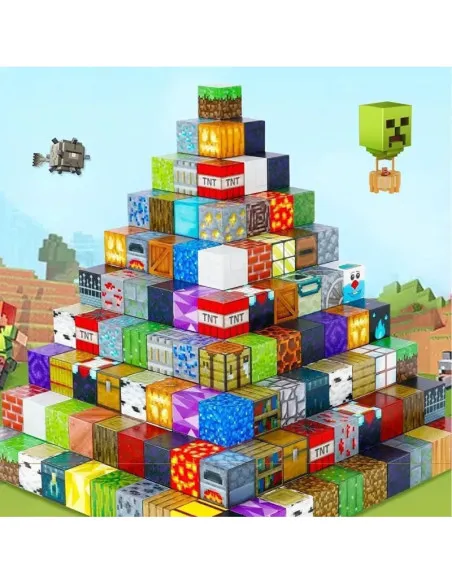 Set 80 Cuburi Magnetice "Mega-Varietate" – Modele Mixte și Unice