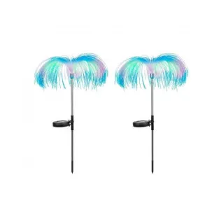 Set 4 x Lampa solara tip meduza cu fibra optica LED RGB 2
