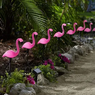 Set 3 x Lampa solara pentru gradina, 52 cm, Flamingo 2