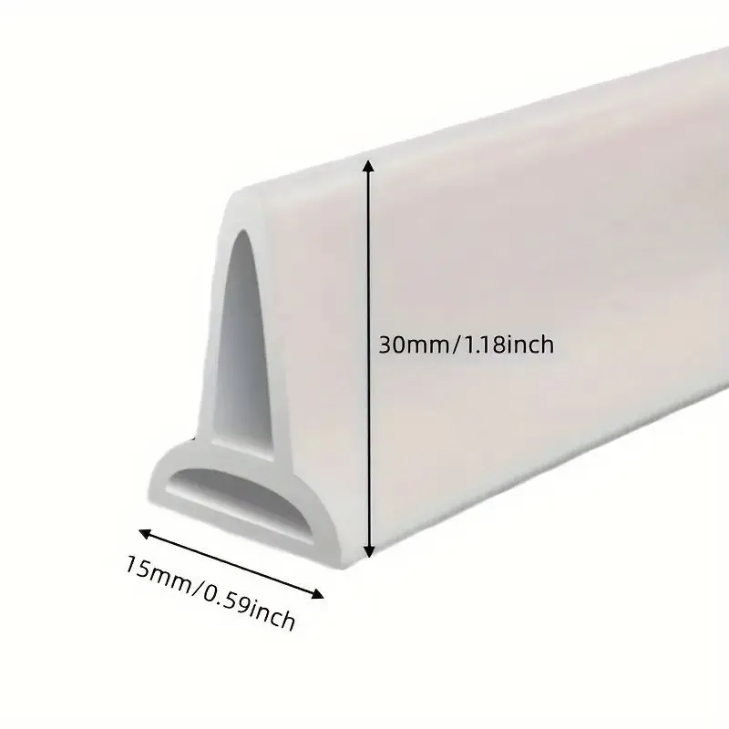 Opritor apa , garnitura silicon flexibil cu banda adeziva, 150cm, alb