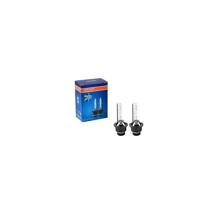 Set 2 becuri Xenon D2S White auto pentru far cu suport metalic 35W 6000K