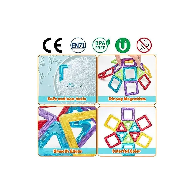 Blocuri Magnetice Theefun 100 Piese, Jucărie 3-8 Ani
