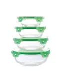 Set 5 boluri sticla cu capace