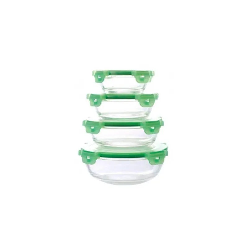 Set 5 boluri sticla cu capace