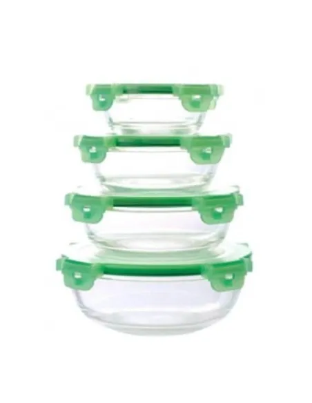 Set 5 boluri sticla cu capace