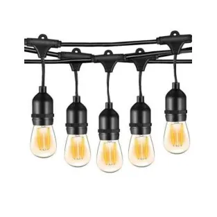 Ghirlanda Luminoasa, 20 Metri cu 20 Becuri, interconectabila, 2 filamente pe bec, 220V