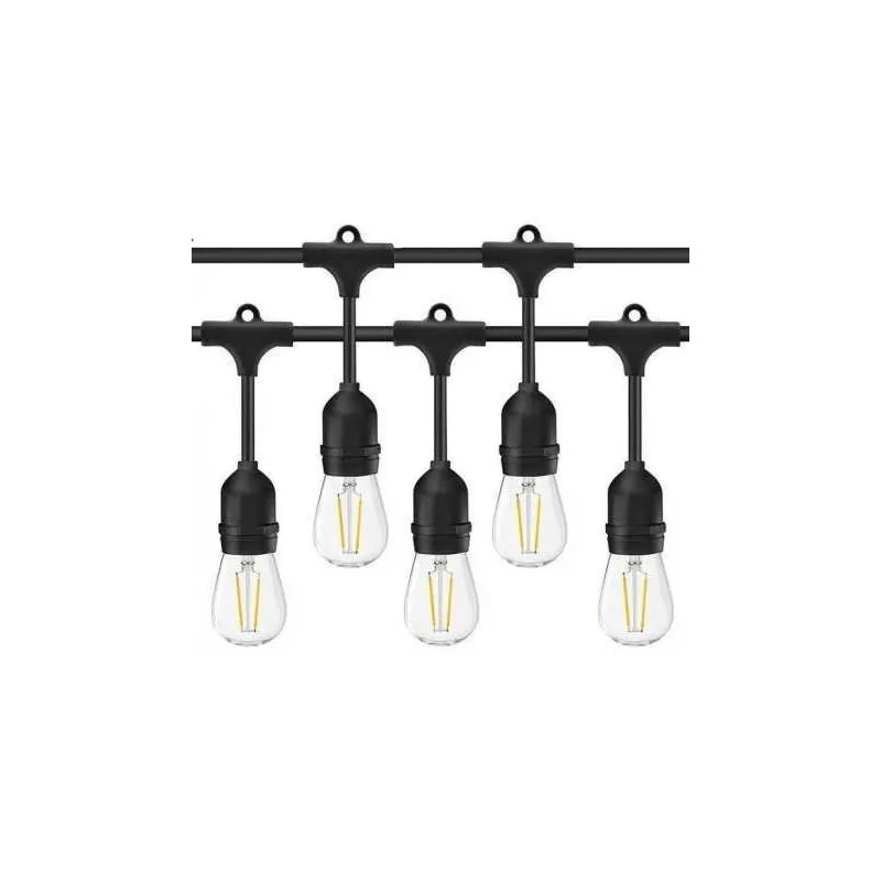 Ghirlanda Luminoasa, 20 Metri cu 20 Becuri, interconectabila, 2 filamente pe bec, 220V
